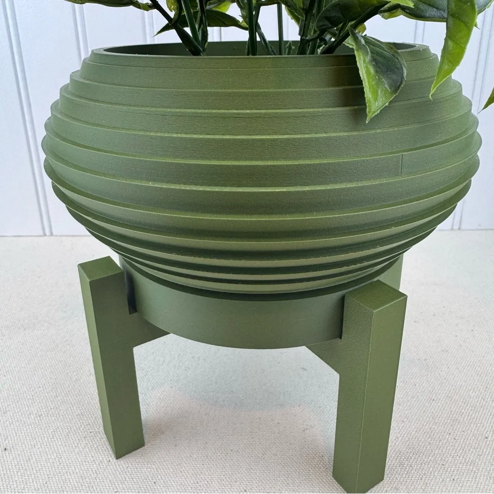 Indoor Planter Pot, The Frons Planter Pot, Drip Tray and Stand